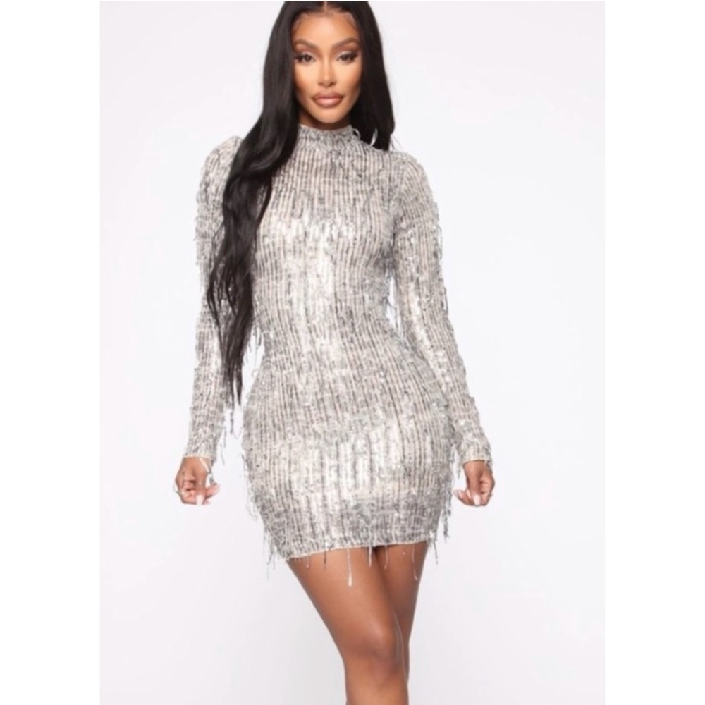 Fashion Nova Silver Dress 3X
